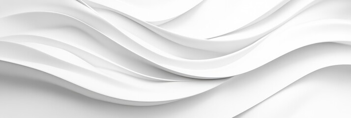 Obraz premium Futuristic Abstract Design: Modern 3D White Wave Illustration