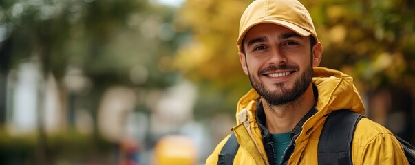 Fototapeta premium Portrait Of A Smiling Male Pest Control Worker, Generative AI