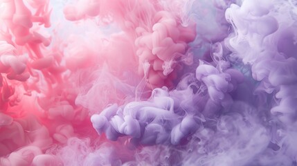 Obraz premium Vibrant Pink and Purple Ink Clouds A Stunning Abstract Design for Creative Visuals