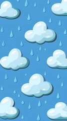 Fototapeta premium Melancholic Gray Clouds with Rainy Atmosphere