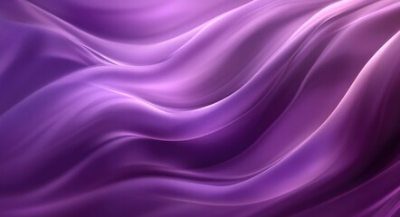 Elegant Purple Silk Waves. Abstract Smooth Curves in Luxurious Violets