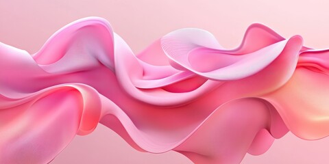 Obraz premium Pastel Elegance: Flowing Waves of Pink and Purple Tones in Abstract Artistic Design