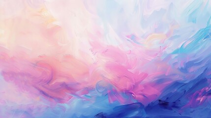 Obraz premium Pastel Dreams Abstract Artwork with Soft Brushstrokes and Harmonious Colors