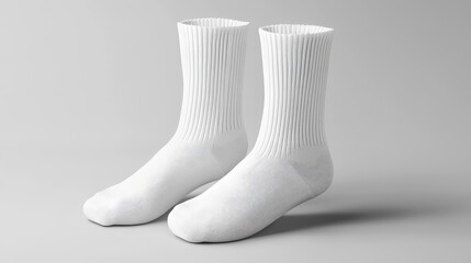 Blank White Socks Template for Design Mockups. AI generated illustration