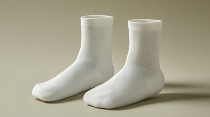 Blank White Socks Template for Design Mockups. AI generated illustration