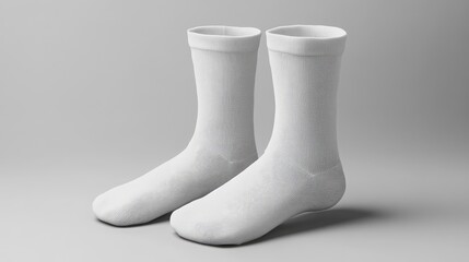 Blank White Socks Template for Design Mockups. AI generated illustration