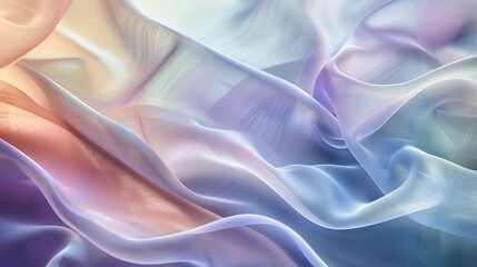 Obraz premium Whimsical Pastel Dreams Closeup of Abstract Artwork with Delicate Lines and Tranquil Hues