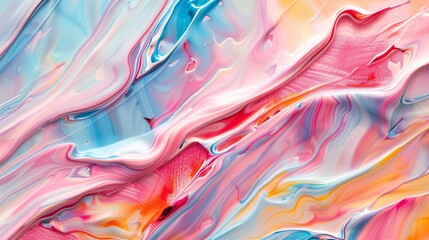 Fototapeta premium Vibrant Pastel Abstract Art A Symphony of Colors and Movement