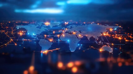 Fototapeta premium AI in Global Logistics. AI generated illustration.