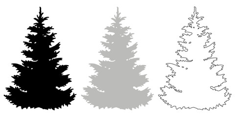 SILHOUETTE DE SAPIN DE TAILLE MOYENNE