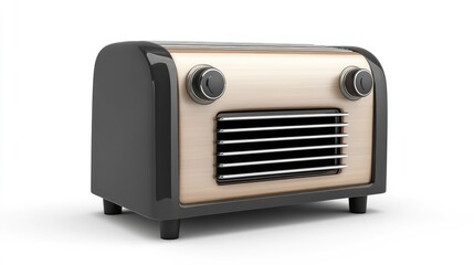 Toaster Oven Isolated. AI generated illustration.