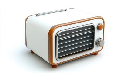 Toaster Oven Isolated. AI generated illustration.