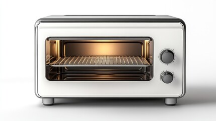 Obraz premium Toaster Oven Isolated. AI generated illustration.
