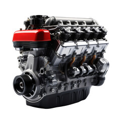 3D Render of Realistic Car Engine