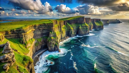 Detailed Location Map of the Cliffs of Moher with Scenic Views and Surrounding Natural Features