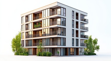 Obraz premium Apartment on white background