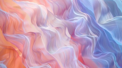 Obraz premium Pastel Serenity Dreamy Abstract Painting Capturing Soft Gradients and Gentle Lines