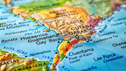 Detailed Map of Guantanamo Bay Area Highlighting Key Locations and Geographic Features for Reference