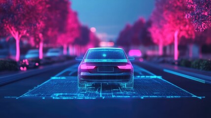 Smart LPR (License Plate Recognition) camera solutions showing intelligent traffic monitoring, vehicle detection, and modern surveillance technology for smart city systems. AI generated illustration.