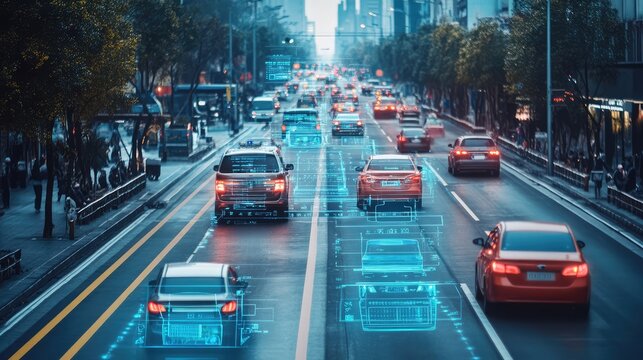 Smart LPR camera solutions for traffic monitoring, license plate recognition, AI vehicle detection, security surveillance, intelligent transport, and automated data analysis. AI generated illustration