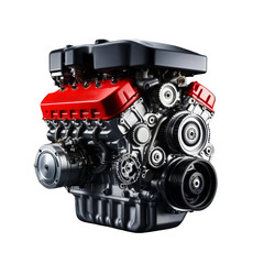 Fototapeta premium Realistic 3D Render of Car Engine Components
