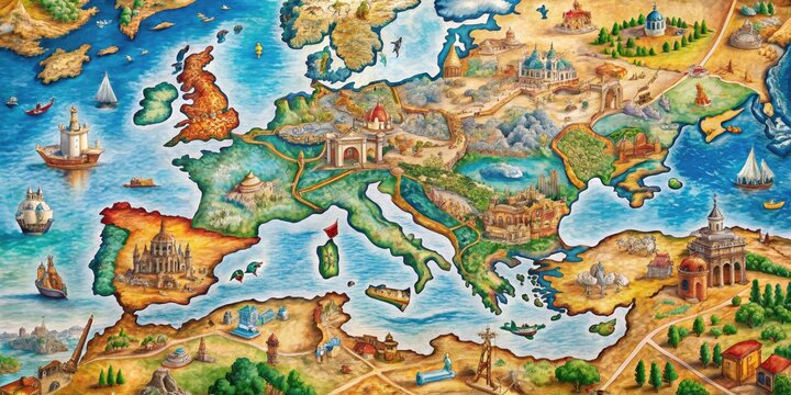 Detailed Map of Roman Civilization Highlighting Major Cities, Trade Routes, and Historical Regions