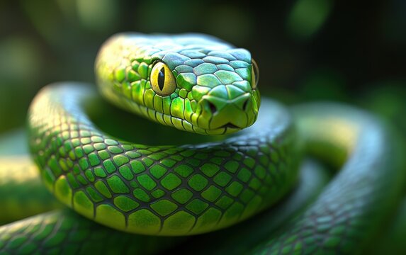 Green Wooden Snake