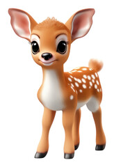 PNG Cute baby deer background wildlife figurine cartoon.