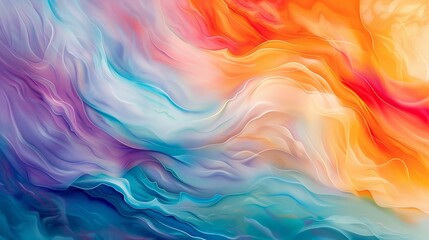 Obraz premium Vibrant Pastel Abstract Art Mesmerizing Colors and Seamless Blending