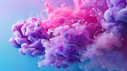 Vibrant Kaleidoscope HighResolution Colorful Ink Swirling in Water Captivating Pink and Purple Patterns Abstract Art Photography for Creative Projects