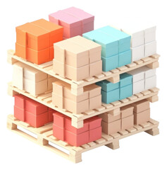 PNG Warehouse toy white background delivering.