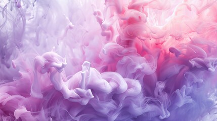 Fototapeta premium Enchanting Swirling Ink Mesmerizing Pink and Purple Water Art