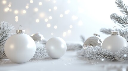 Christmas Balls and Decoration. AI generated illustration.