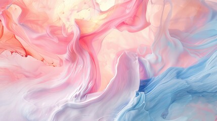 Obraz premium Pastel Dreams HighResolution Abstract Artwork with Flowing Brushstrokes in Soft Hues