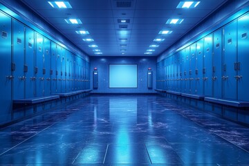 Fototapeta premium A modern locker room. Generative AI