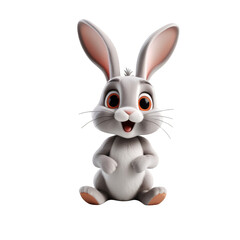 Fototapeta premium Fluffy Calico Baby Rabbit with Bright Eyes