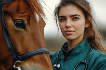 Warm toned portrait of two young women enjoying pottery workshop in cozy studio, copy space, Generative AI