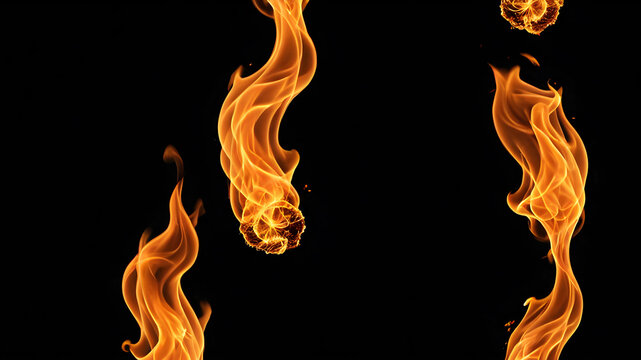 Burning flames for detail.  AI generated image, ai.