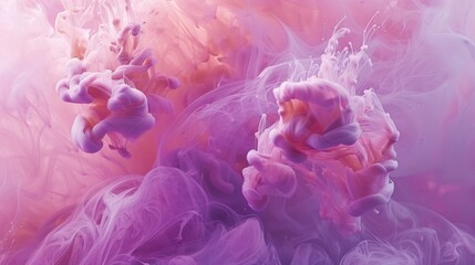Fototapeta premium Vibrant Pink and Purple Ink Swirls A HighResolution Masterpiece for Artistic Backgrounds