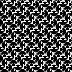 Seamless pattern with geometric motifs in black and white