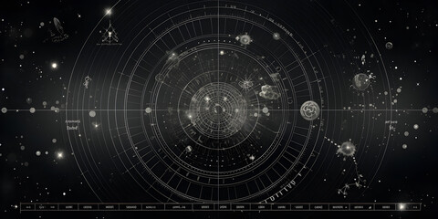Obraz premium Abstract mystic astrology dark background 