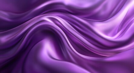 Obraz premium Ethereal Purple Waves. Elegant Abstract Silk Textured Background