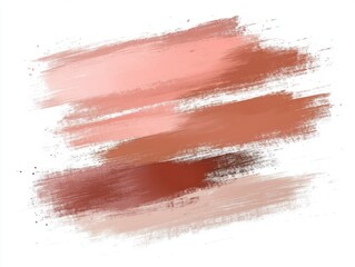 blush and shadows of delicate colors in the form of realistic strokes on a white background close-up