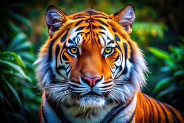 Fototapeta premium Dynamic Logo Featuring a Majestic Tiger Symbolizing Strength and Courage in Brand Identity Design