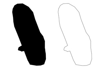 Lobamba City (Kingdom of Eswatini, Swaziland, Hhohho District) map vector illustration, scribble sketch City of Lobamba map