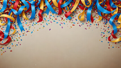 Fototapeta premium Decorative colorful party, birthday celebration, festival and fair decoration. .AI generated image, ai