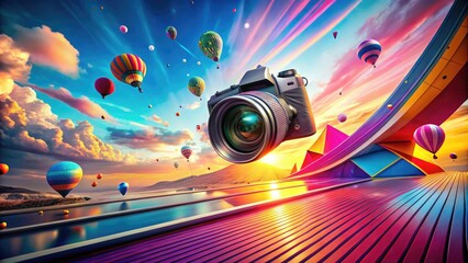 Dynamic shout out concept with vibrant colors and energetic design elements for promotional use