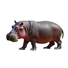 Obraz premium hippopotamus ,isolated on white background , transparent png image