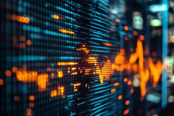 Stock market and trading, digital graph, Generative AI