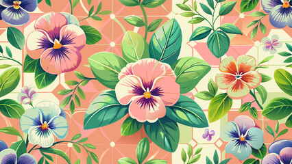 Obraz premium seamless floral pattern